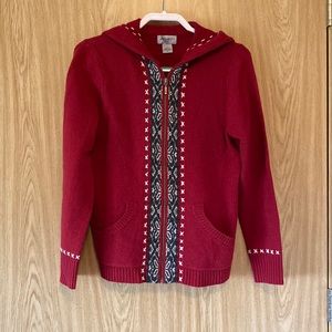 Eddie Bauer Lamb Wool zip up Sweater